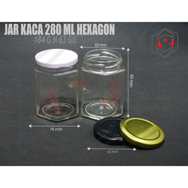 Jual Jar Kaca Ml Hexagon Jar Kaca Hexagon Toples Segi Jar