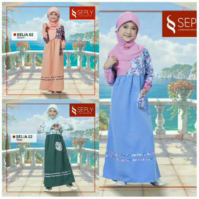 SEPLY SELIA 02/gamis anak seply/gamis anak murah/gamis anak adem/gamis anak syari/gamis anak katun