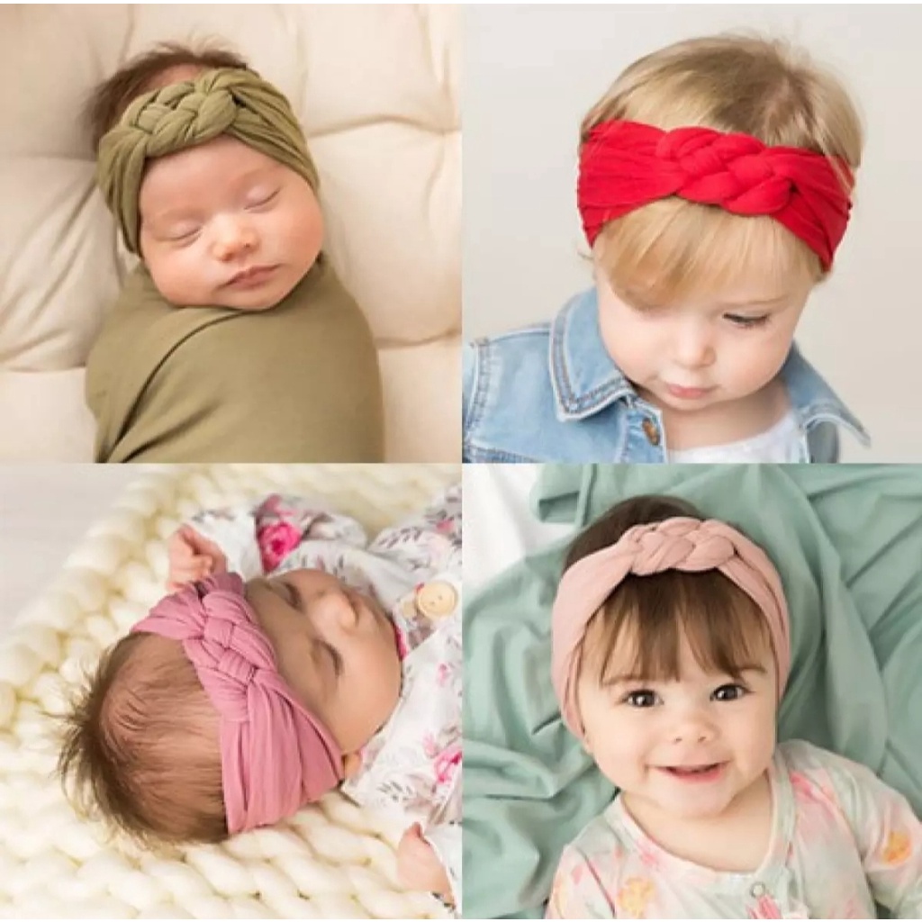 Bandana Bayi Kepang Bando Bayi Balita Anak Kepala Rambut Bayi Headband Baby Kepang BYK-01 Bandana Pita Kelinci Murah