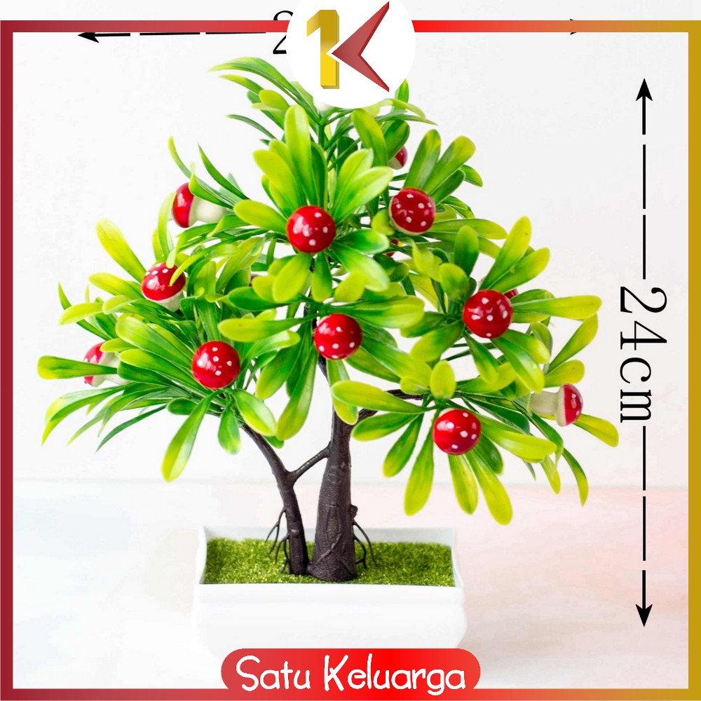 SK-C170 Ornamen Pot Buah Tanaman Hias Plastik Murah Bunga Hiasan Dekorasi Rumah Artificial Plant-3