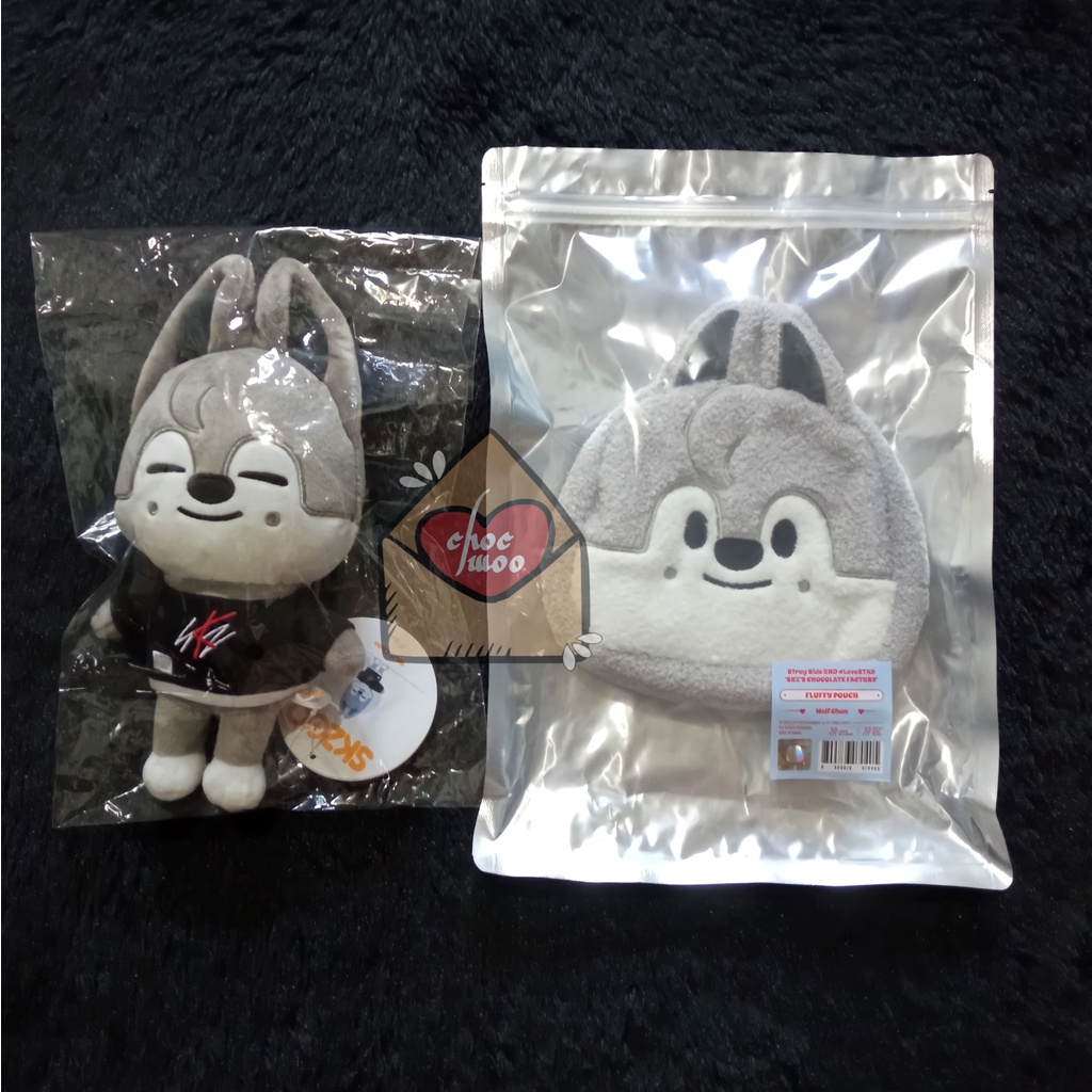 SKZOO PLUSH WOLF CHAN + FLUFFY POUCH WOLF CHAN