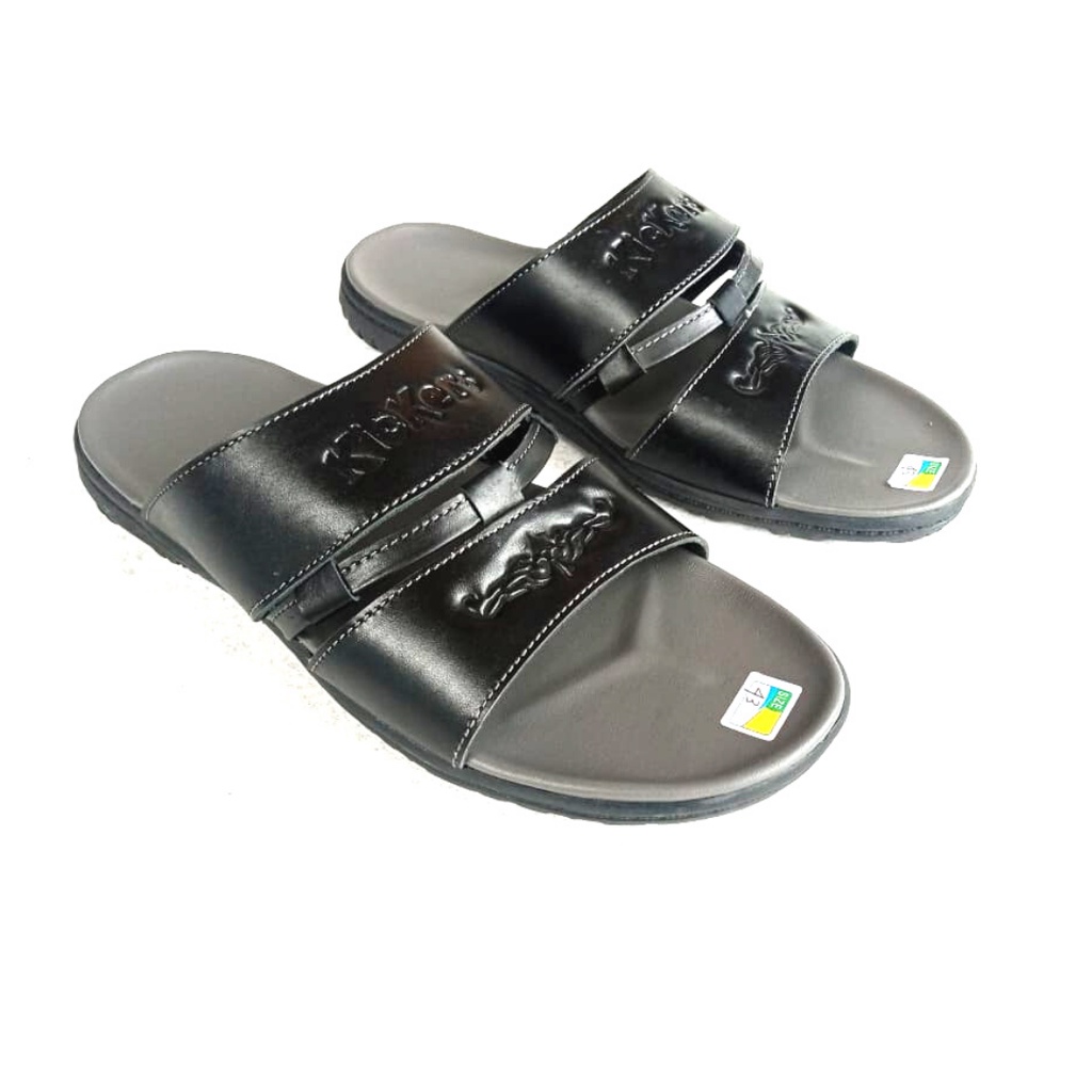 Khwanstar Sandal Slop Pria Terbaru Sandal Pria Kulit sandal slide sendal kulit pria terbaru