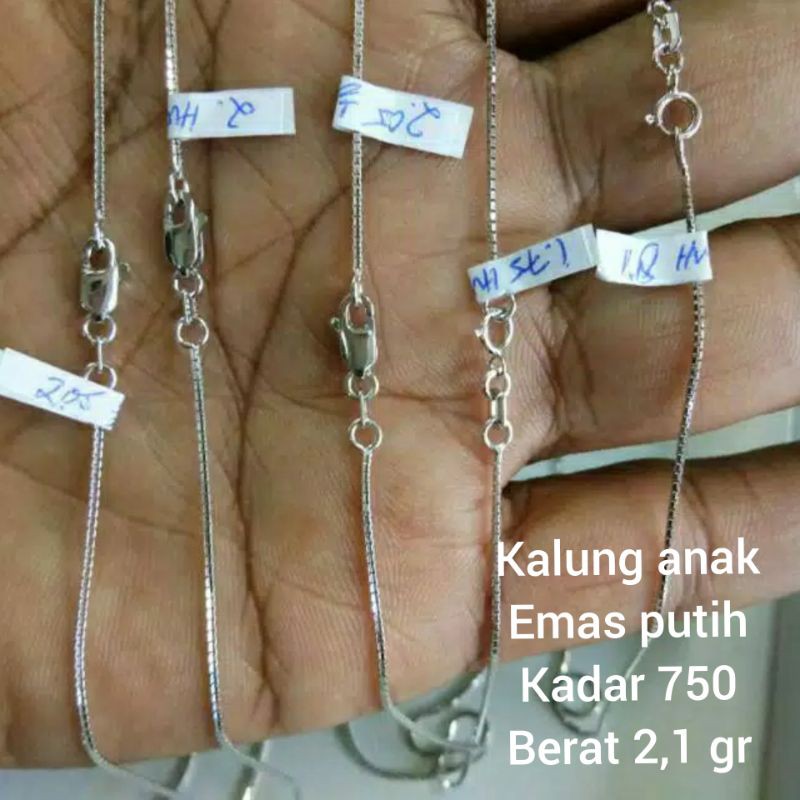 Kalung emas asli kadar 750 anak anak