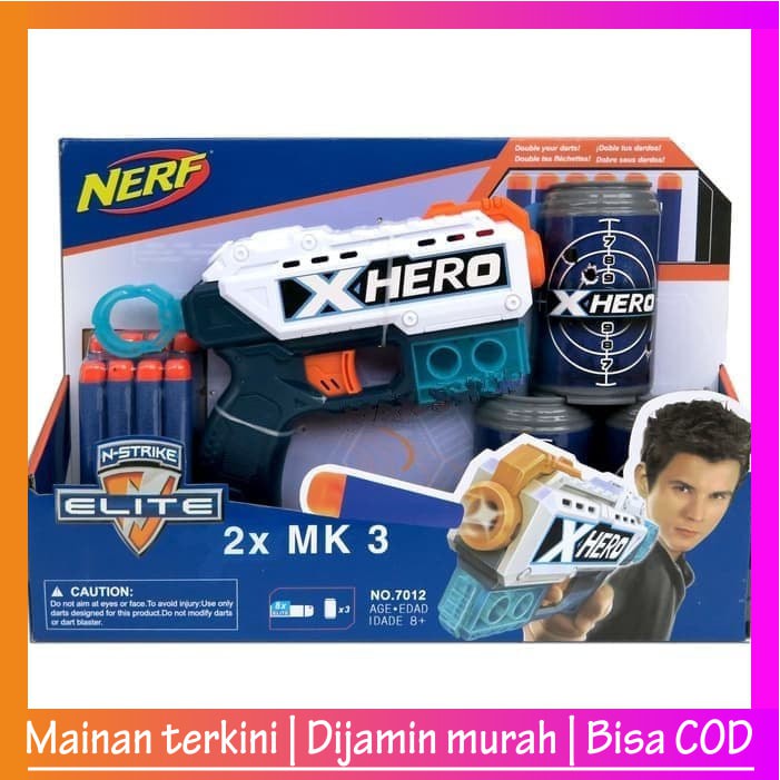 mainan Pistol Nerf N-Strike Elite X Hero + Target No.7012 IT192