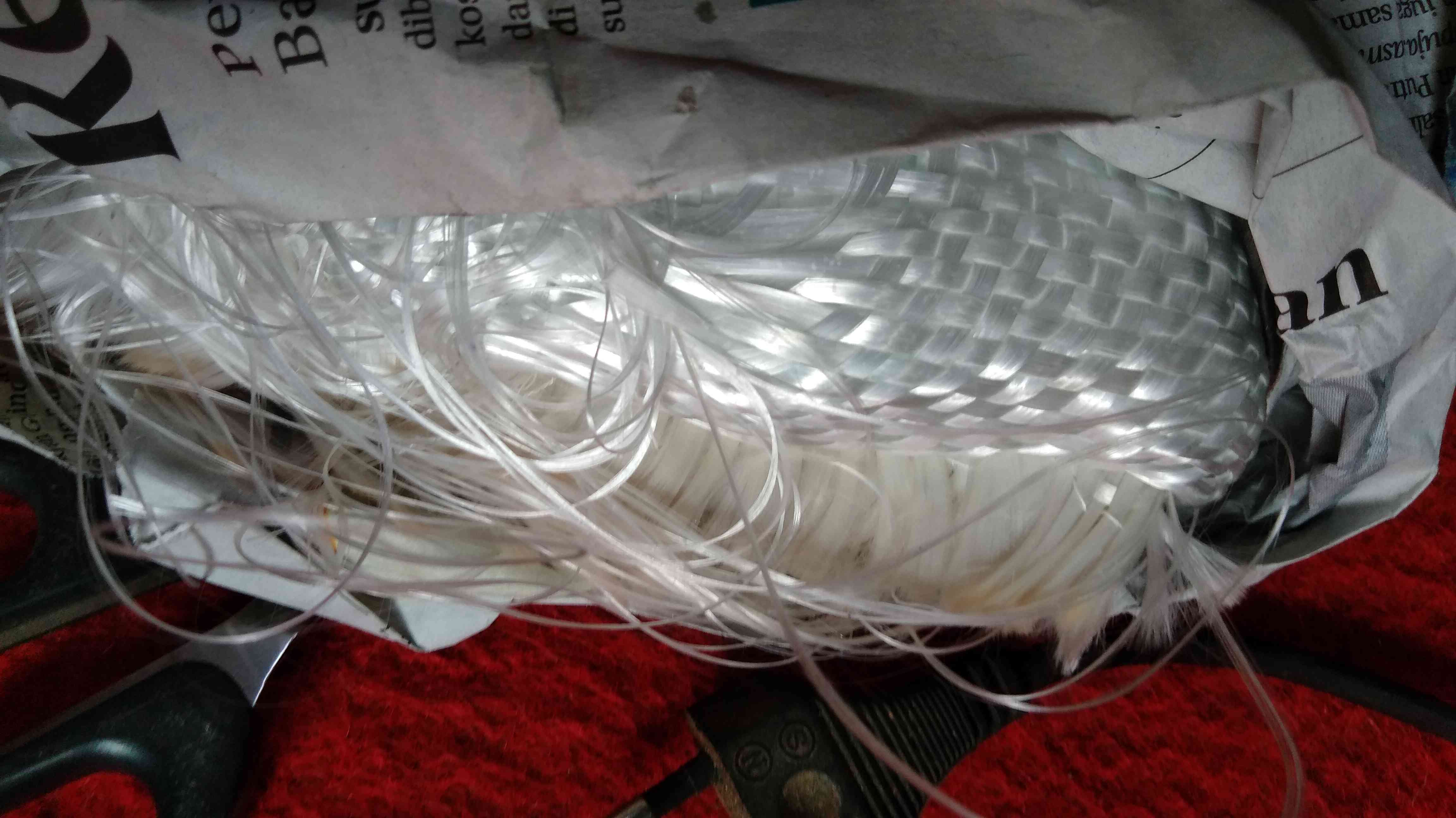 Woven Roving Fiber Glass / Kain Fiberglass Kasar / Wr 600gr/m2 / Serat Fiber Anyaman Kotak Berat 1kg