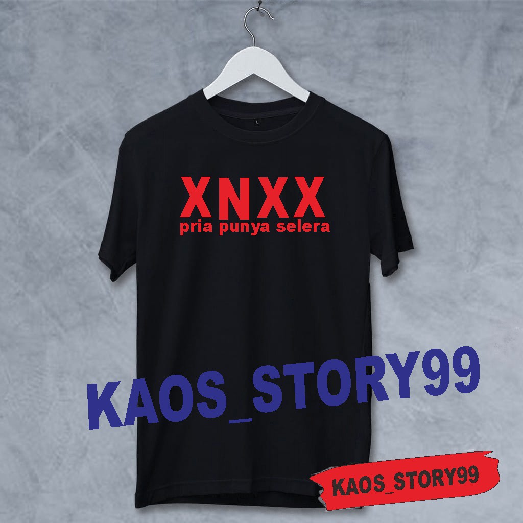 KAOS DISTRO PRIA KATA KATA XNXX (MERAH) /KAOS XNXX COMBED30S BAHAN KATUN
