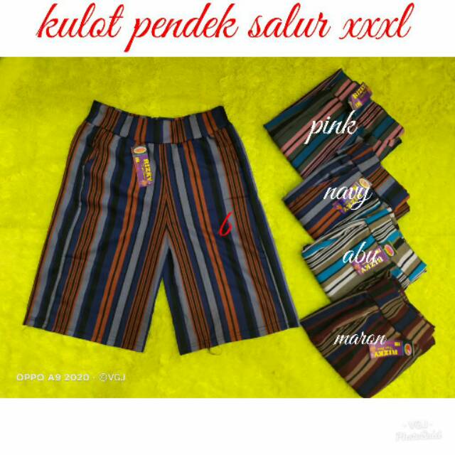 Kulot salur pendek XXXL shafira olshop asli jember grosir bisa cod