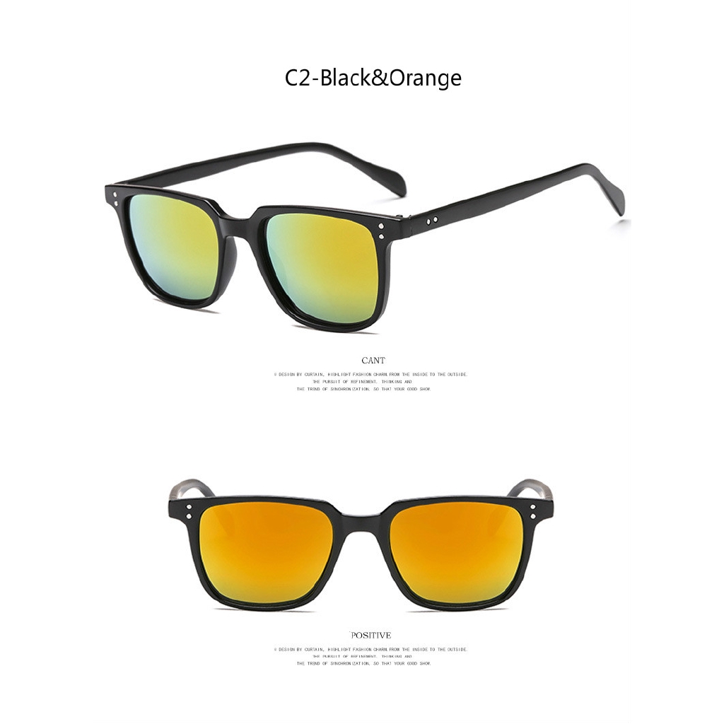 Fashion box retro Korean version of ins trend men and women sunglasses