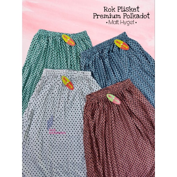 ROK PLISKET PREMIUM POLKADOT•rok plisket lipatan polkadot•rok lipatan hyget premium AURA
