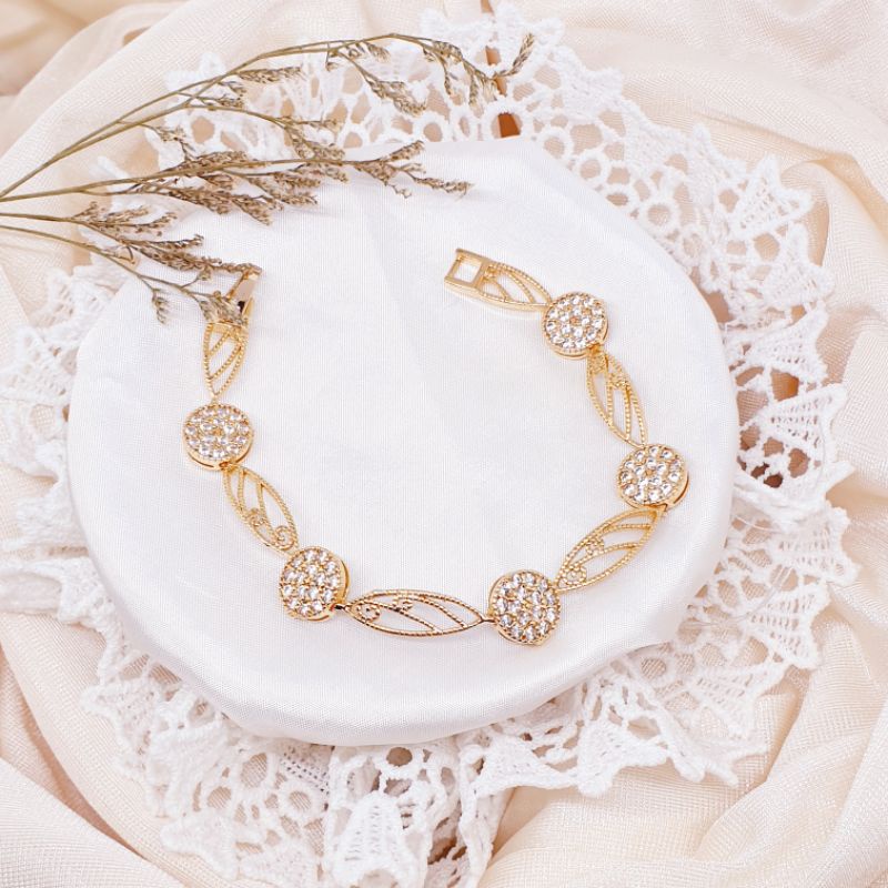 Gelang fashion korea import permata zircon