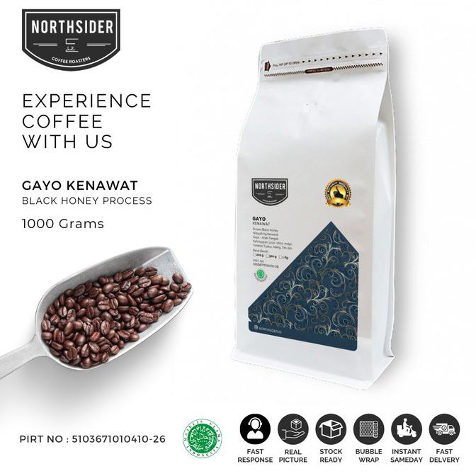 

Biji Kopi Arabika Aceh Gayo Kenawat Black Honey - 1Kg Northsider -Diskon Sd 50%