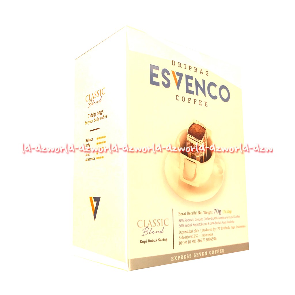 Esvenco Classic Blend Kopi Bubuk Dengan Drip Bag Kopi Hitam Instan dengan Saringan 70Gr