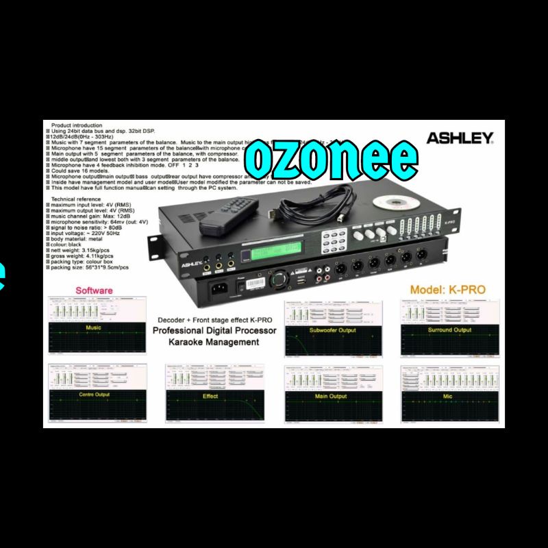 PROSESOR KARAOKE ASHLEY K PRO/MANAGEMENT KARAOKE ASHLEY K PRO KPRO ORI