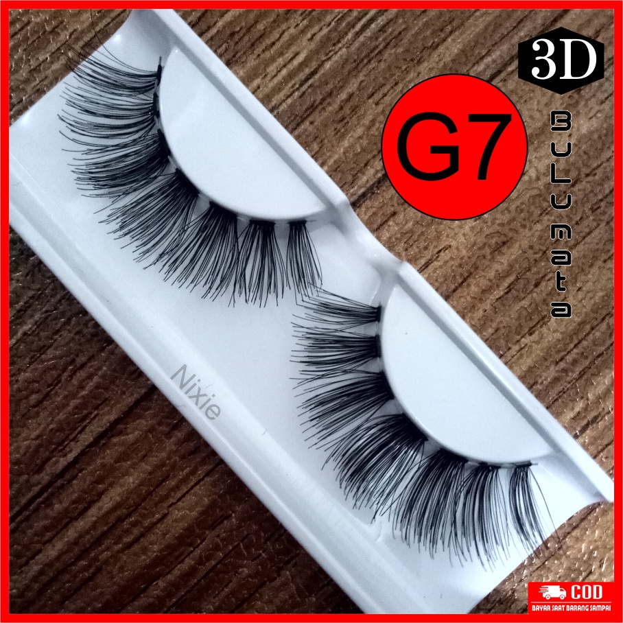 Bulu mata palsu 3D G7 Bulumata Human Hair Lembut Halus Fake Eyelash Premium Murah