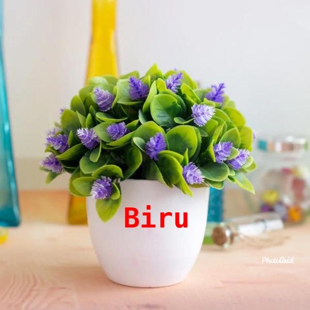 TIB / COD-P2039. Bunga Plastik/Bunga tanaman dekorasi-Biru