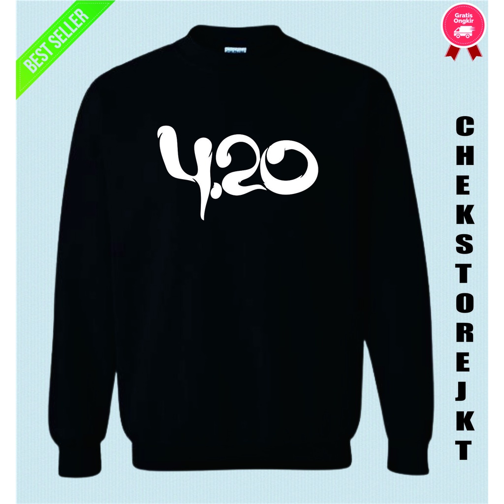 Sweater Hoodie Logo 420 USA white Sweater Distro Premium Quality