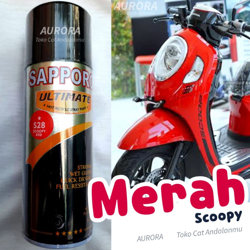 Jual Sapporo Ultimate Scoopy Red S Cat Merah Honda Scopy Vario Genio Beat Cbr Skupi Skupy