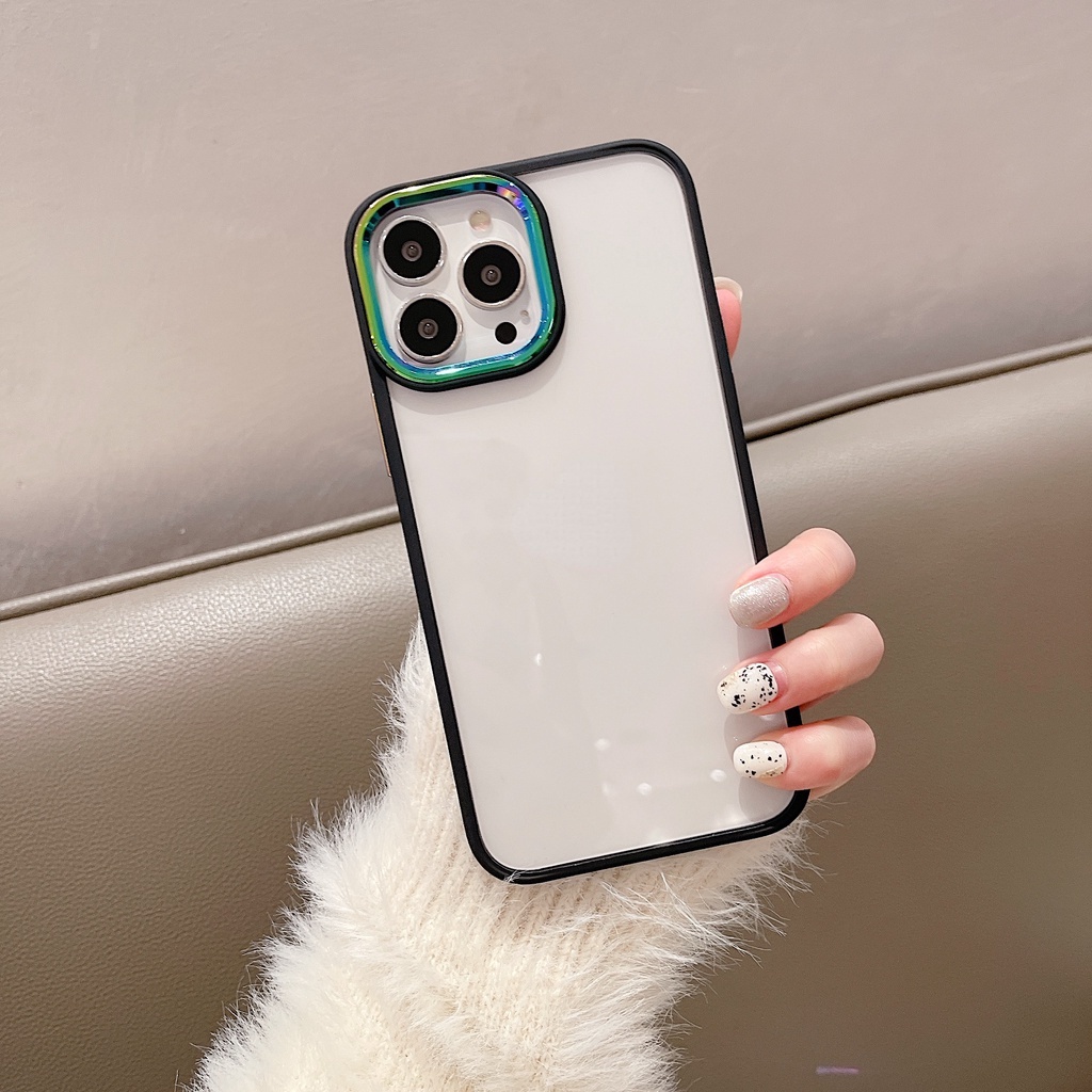 Case Handphone Motif Aurora Bahan Metal Untuk Iphone 13 Pro Max 11 12 Pro Max X Xs Max XR