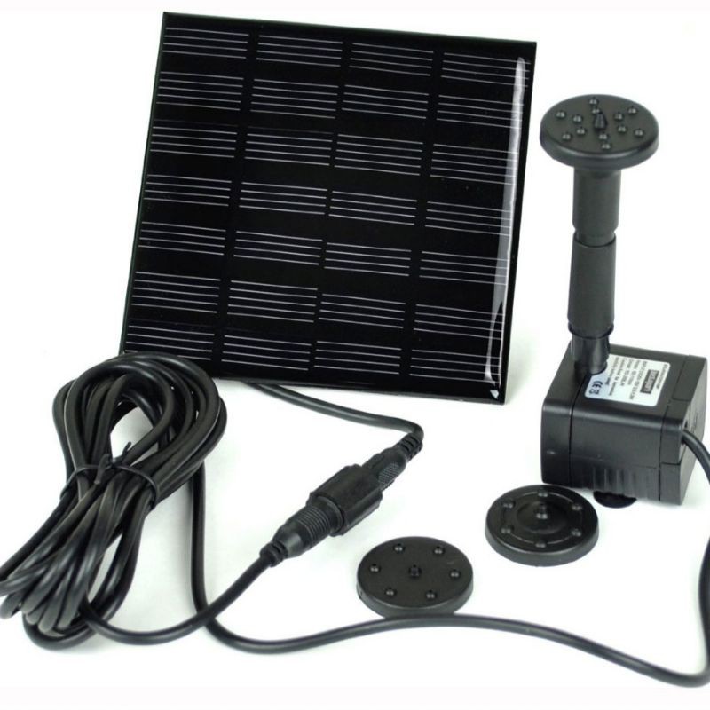 POMPA AIR MANCUR DC TENAGA SURYA MATAHARI SOLAR PANEL 7V 150 L/H IRIGASI DI KOLAM &amp; AQUARIUM