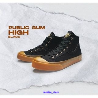 Sepatu Sneakers Lokal Original Ventela - Public Black Gum High - FX