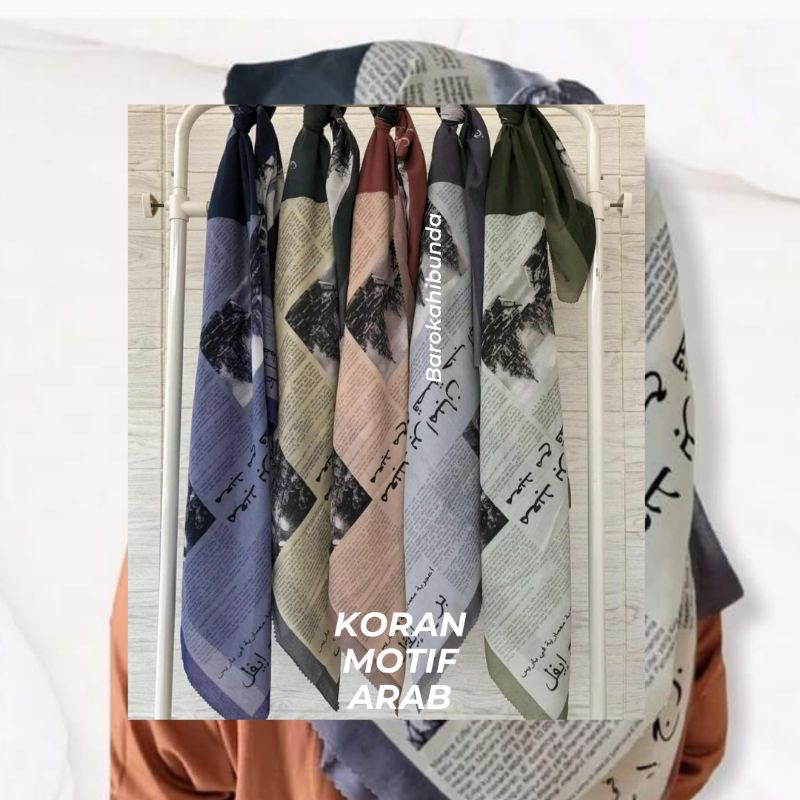 kerudung hijab koran arabic viral segi 4 voal cocok untuk acra juga bisa digunakan hijab santri/umum-3