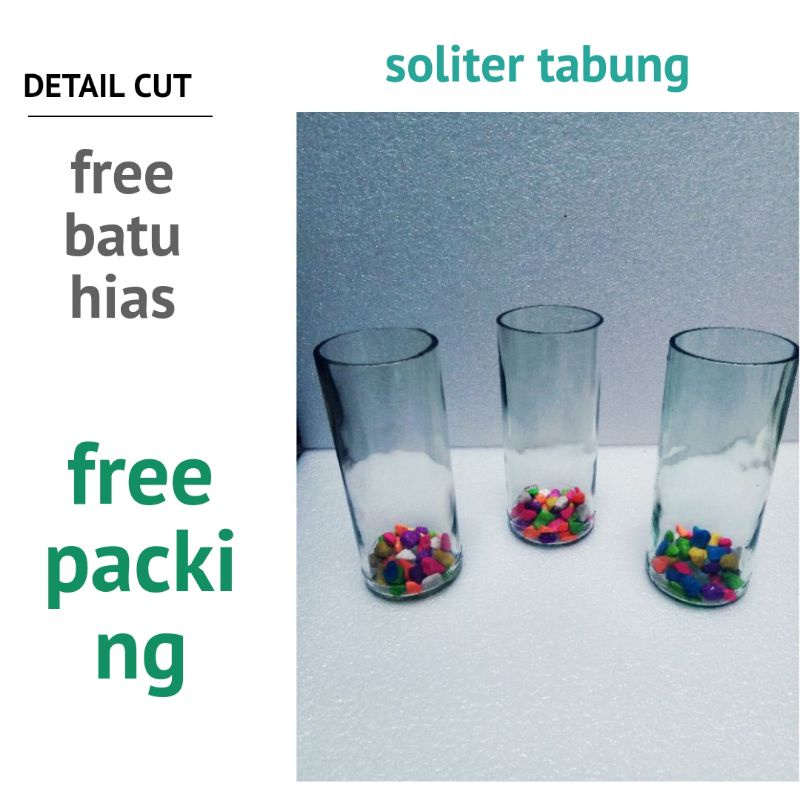 soliter tabung / botol kaca aquarium tabung / akuarium mini ikan cupang/ Toples cupang / Akuarium / 