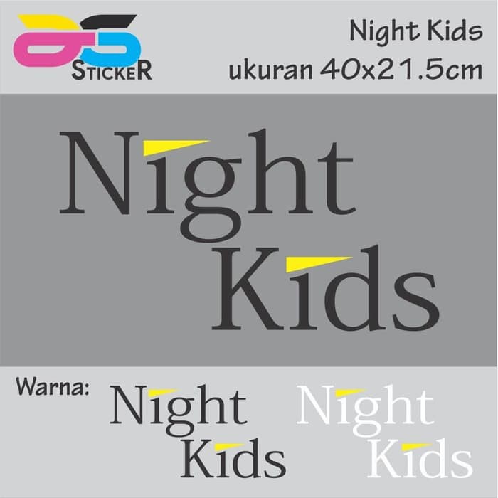 

Cutting Sticker - Stiker Night Kids (initial D) 40x21.5cm