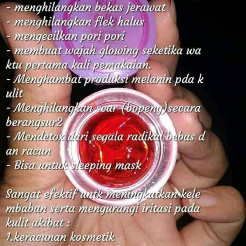 Ready Stok [ COD] Red Jelly Glowing Zayora Skincare 1000% Ori