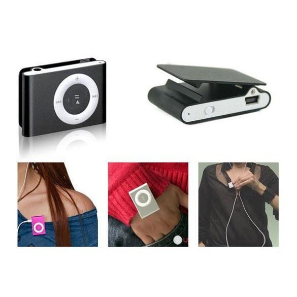 MP3 Music Media Player Mini Klip Metal USB Support 1 - 8GB Micro SD TF