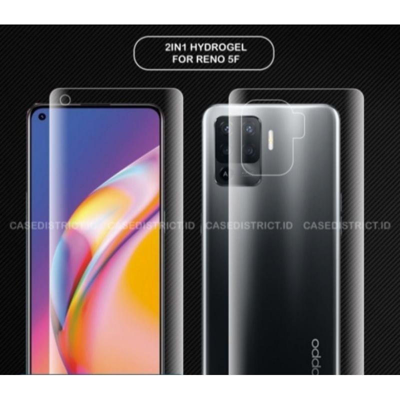 Hydrogel Oppo Reno 5F Anti Gores Jelly Depan Belakang Full Cover