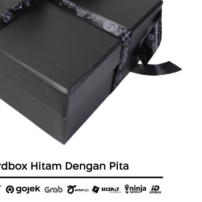 

hardbox full black dengan pita black model party cocok untuk hampers, kado, gift