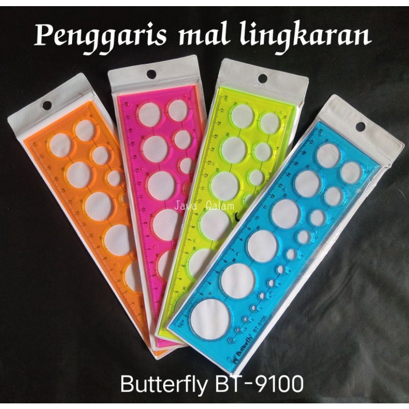 

Penggaris mal lingkaran Butterfly