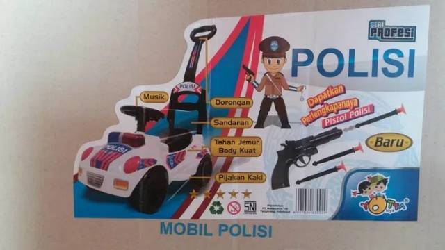 MOBIL MOBILAN DORONG POLISI MUSIK - MAINAN DORONGAN ANAK EDUKATIF