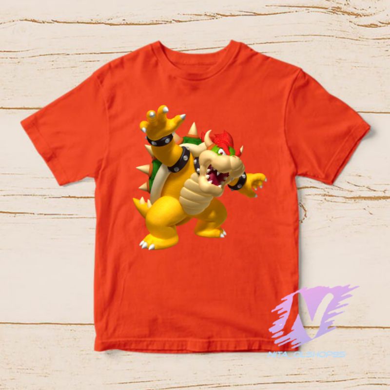 kaos anak super Mario bowser x