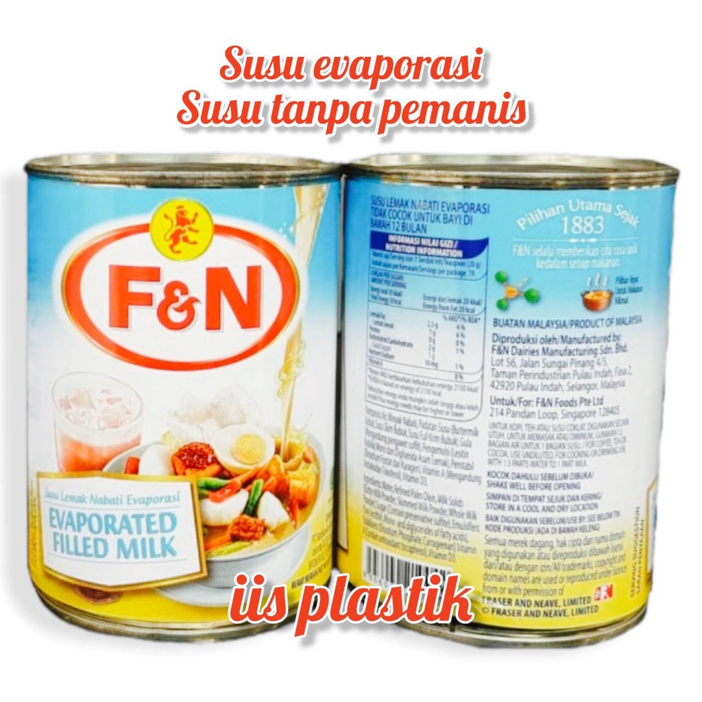 susu evaporasi / susu fn / susu tanpa pemanis