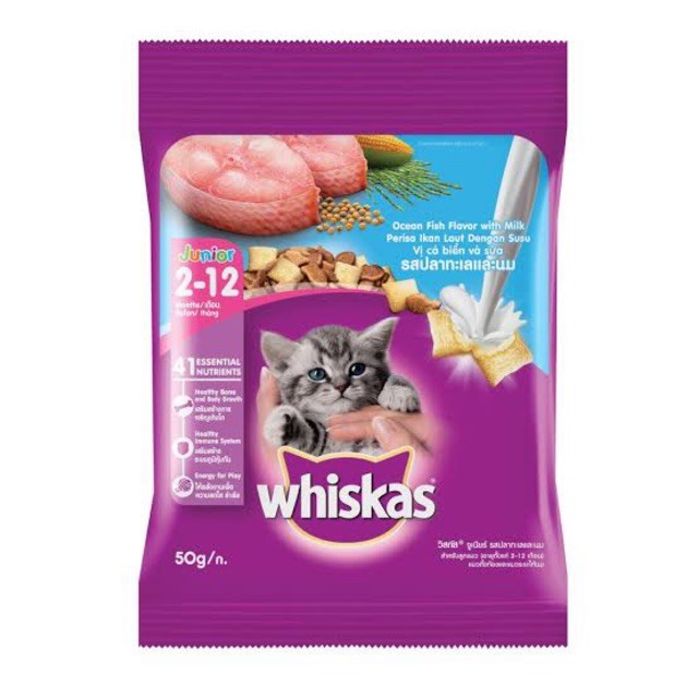 Whiskas Dryfood Ocean Fish Junior 50gr