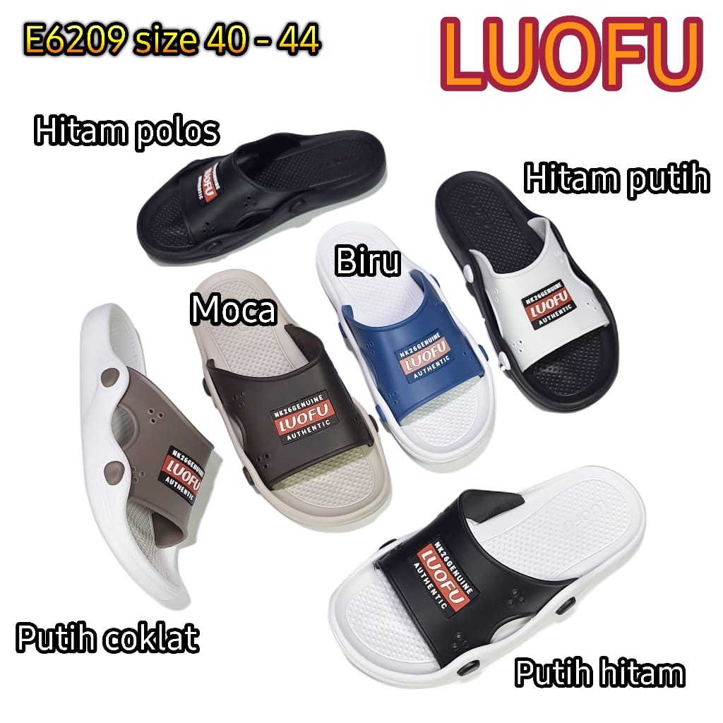 Sandal pria luofu sendal cowok karet import selop E6209