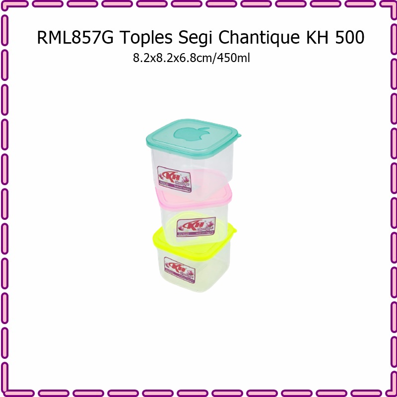 Toples Segi Mini Cantik KH 450ml &amp; 700ml