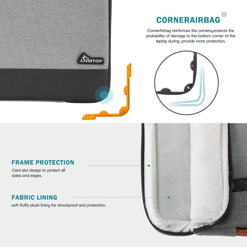Tas Laptop Jinjing Hnadstrap Simtop 360° Protective Case 11 12 13 inch