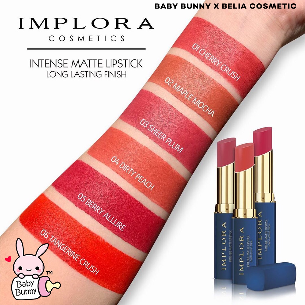 ❤ BELIA ❤ Implora (✔️BPOM) Intense Matte Lipstick Long Lasting Finish | lipstik mate implora