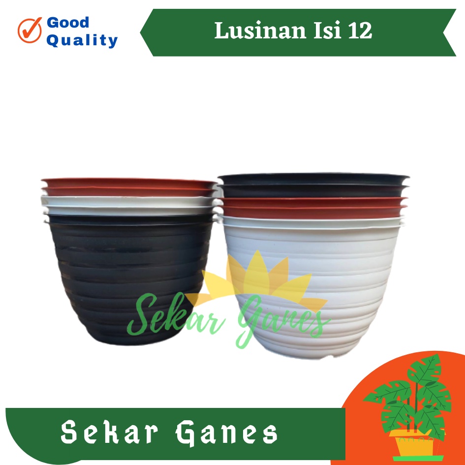 Pot Super Tawon 25 putih hitam Merah bata uk 25cm Pot bunga tanaman Termurah Tanaman Hias Pot Bunga Pot