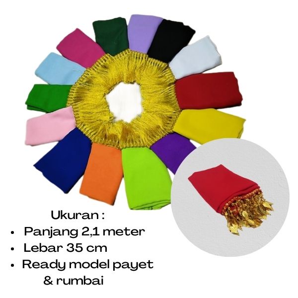 Sampur selendang tari Rumbai Panjang anak remaja murah ∣ Sampur Tari ( Selendang Tari ) Sampur Sifon