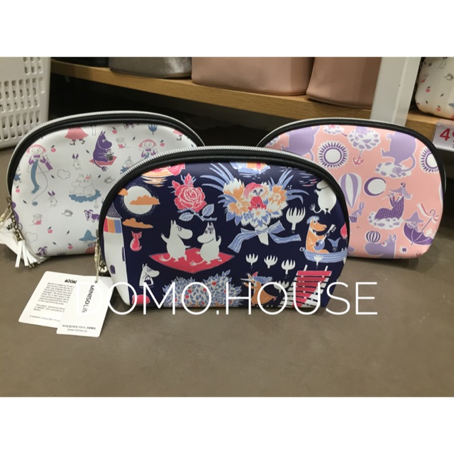 MINISO MOOMIN SEMICIRCLE COSMETIK BAG / TEMPAT KOSMETIK MOOMIN BARU NEW ARRIVAL