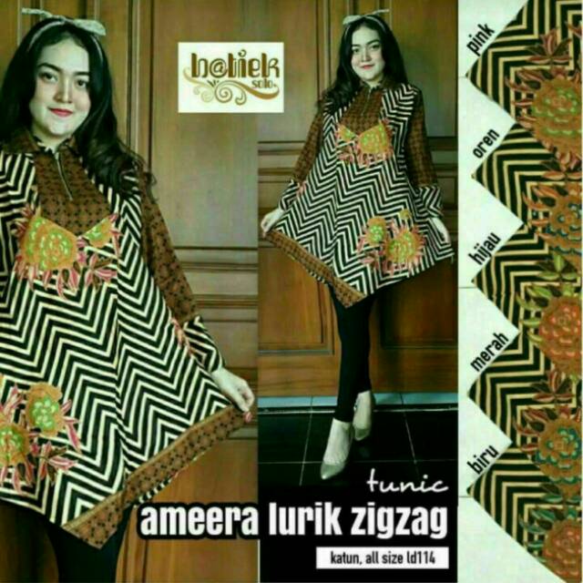 GROSIR BATIK TUNIKA AMEERA LURIK ZIGZAG