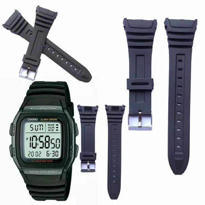 Tali jam tangan Casio w-96h W96H Tali Jam CASIO W 96 H Tali CASIO W-96 H