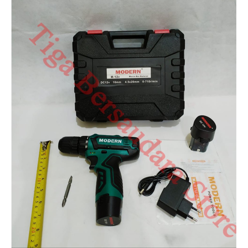 CORDLESS MODERN M12V MESIN BOR CAS BATERAI MODERN M 12V