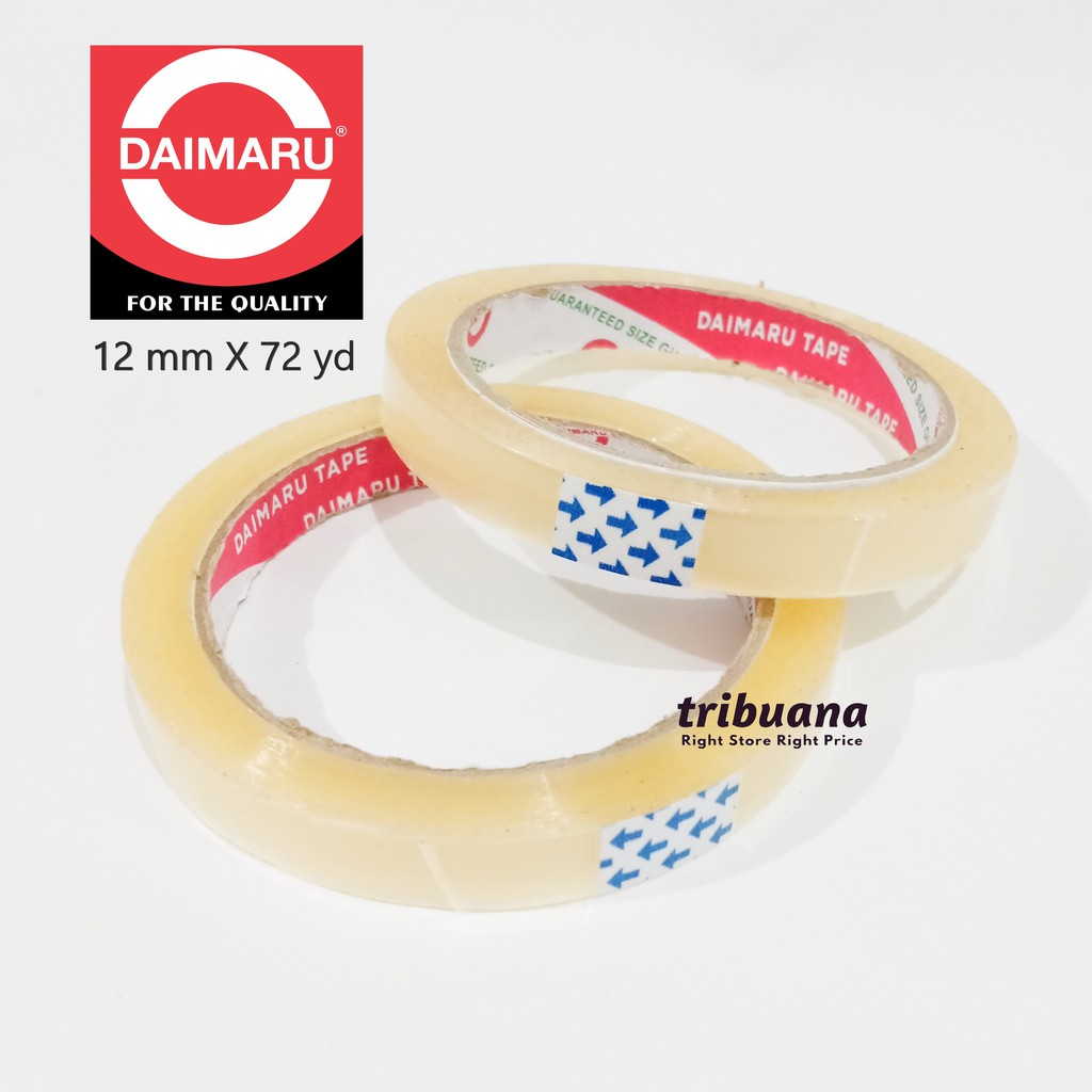 

Isolasi/ Solatip / Lakban 12 mm x 72 YD DAIMARU TAPE