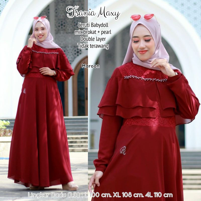 Gamis brokat ceruti babydoll //JF1602