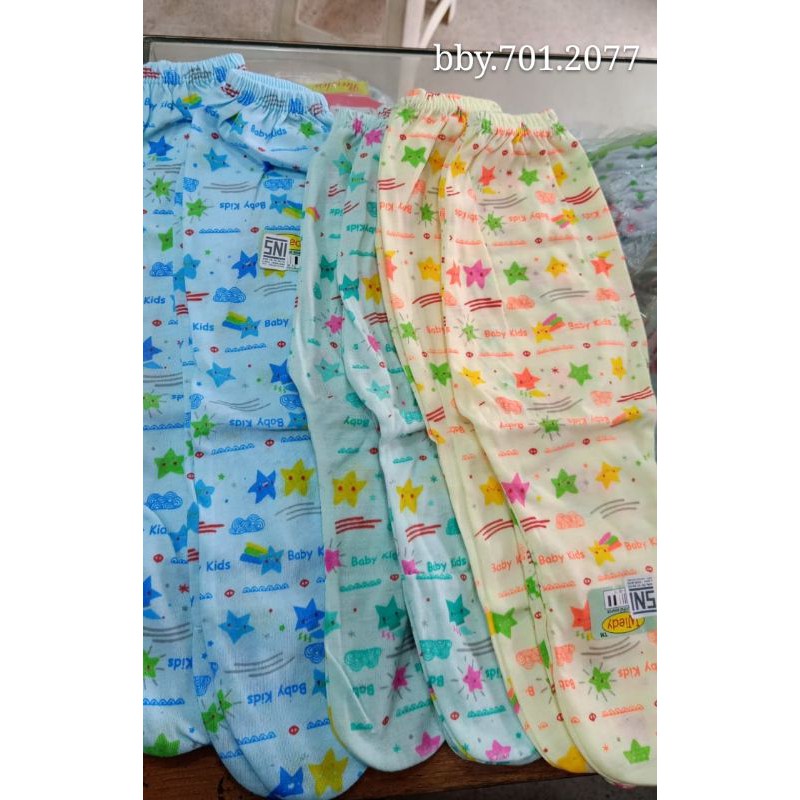 6pcs Celana panjang bayi kaki tertutup 0-12m wiedy