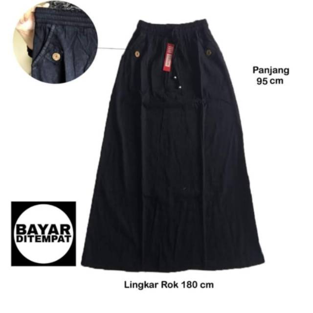 Rok jeans hitam dewasa